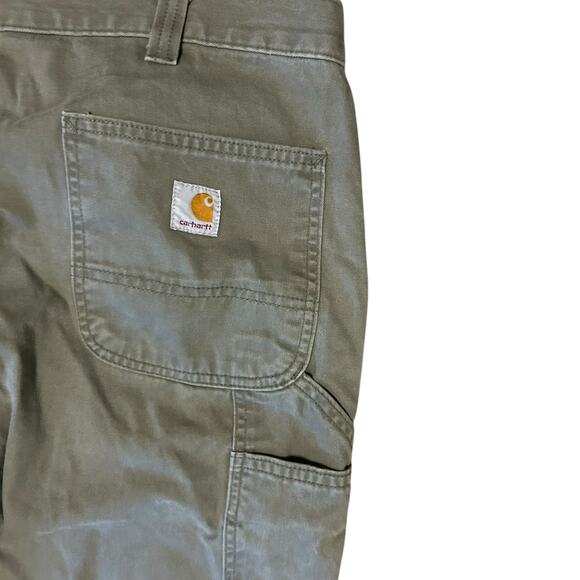 Carhartt Carpenter Work Pants Mens 42 x32 Olive Green Utility Relaxed Fit Cargo - Picture 5 of 10